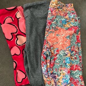 LuLaRoe Girls Legging 3 Set size S/M